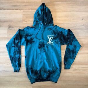 Aholes Live Forever ALF Green & Black L V Logo Hoodie Sz Small Streetwear Humor